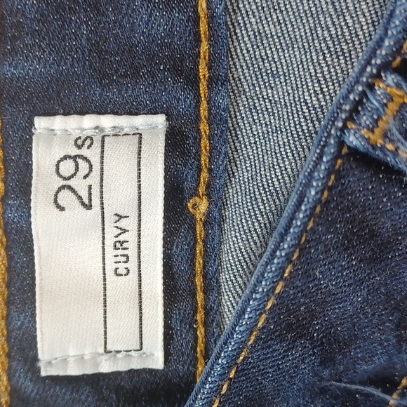 Gap 1969 size 29s Curvy Dark Blue Denim Jeans Pants - Picture 4 of 9